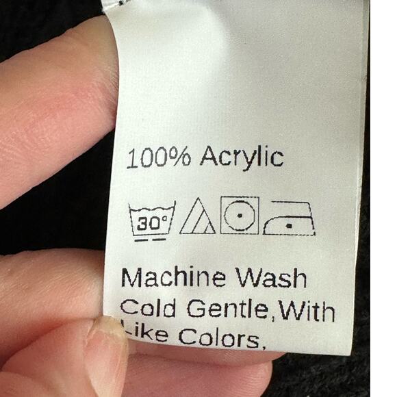 Shein black long sleeves oversize crop sweater size Small - Picture 4 of 12